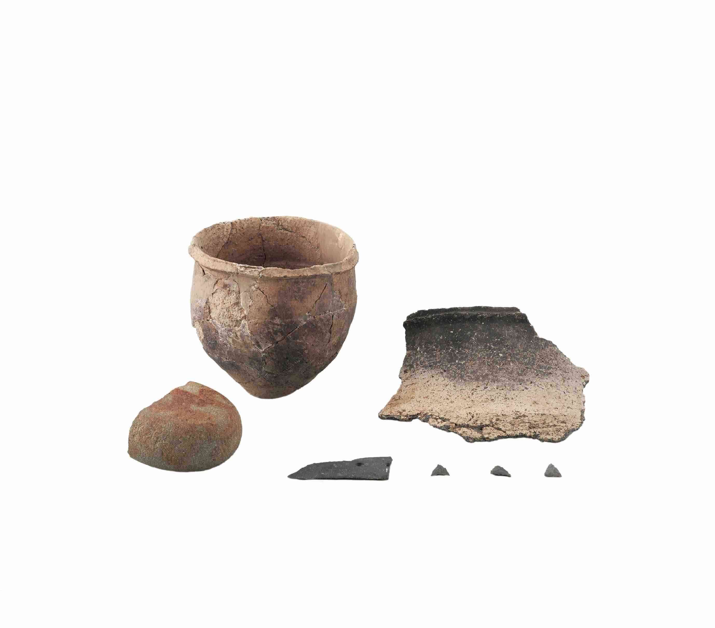 Materials excavated from under the Takakura no Miya site Jomon - Yayoi period, owned by The Museum of Kyoto
